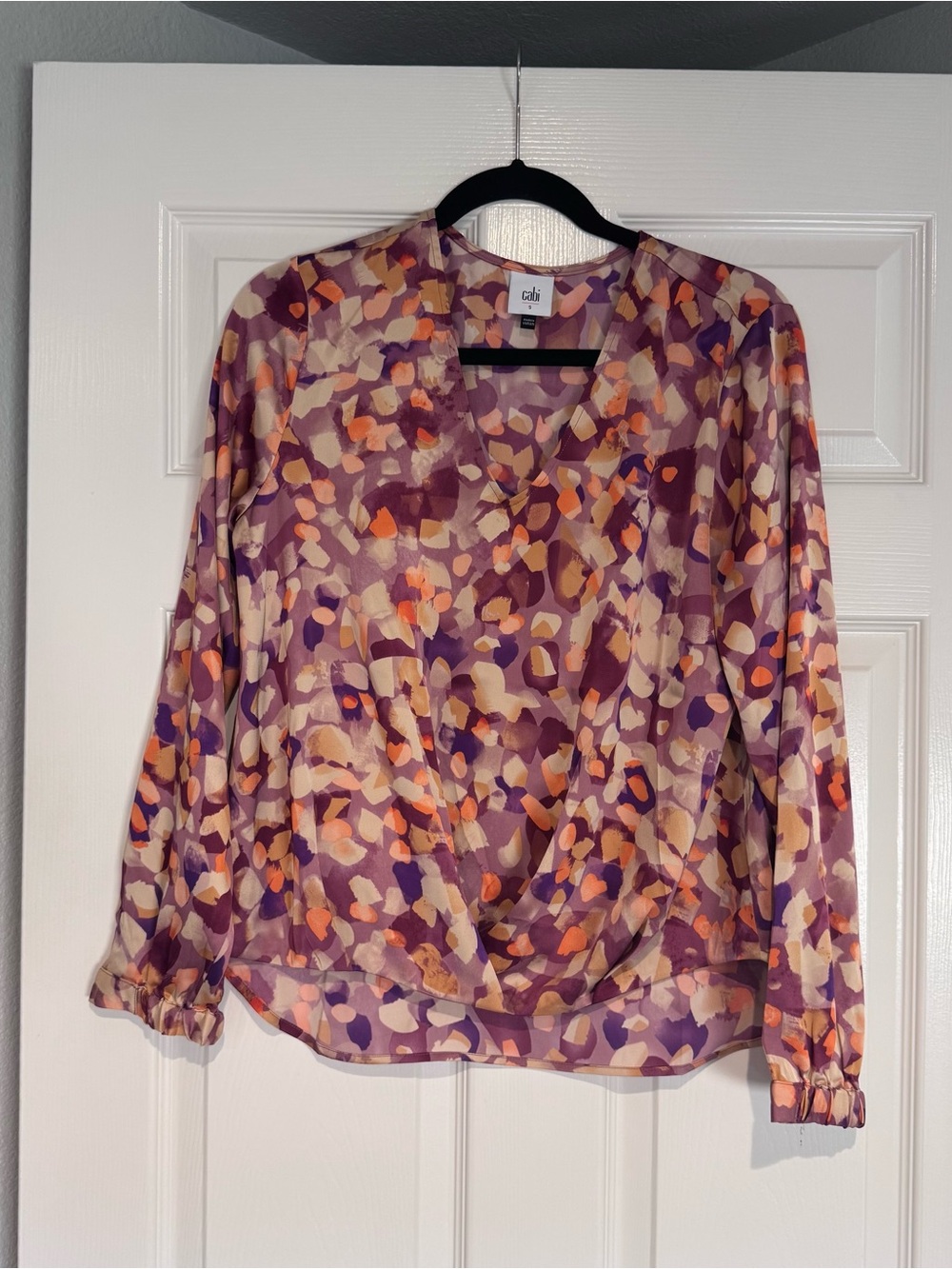 cabi Floral Wrap Blouse